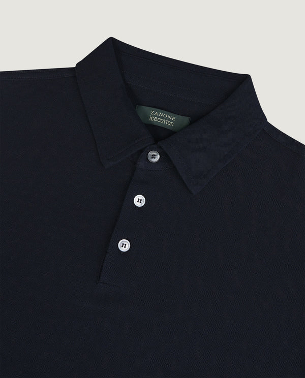 pauw Pique Ice Cotton Polo - Donkerblauw