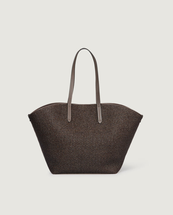 Pauw Raffia Panier Shopper Tas - Bruin