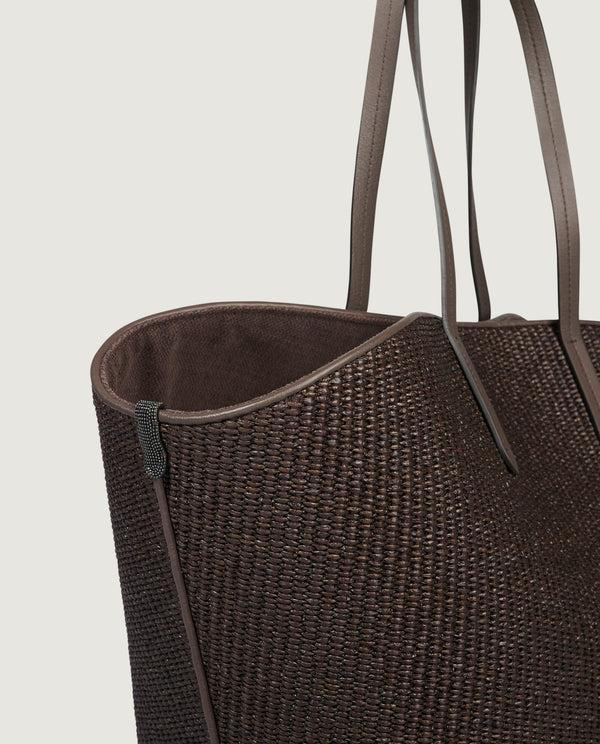 pauw Raffia Panier Shopper Tas - Bruin
