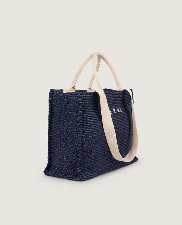 pauw Raffia shopper - Blauw