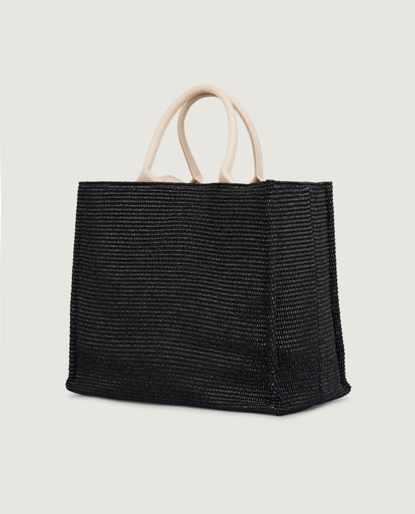Pauw Raffia Shopper - Zwart