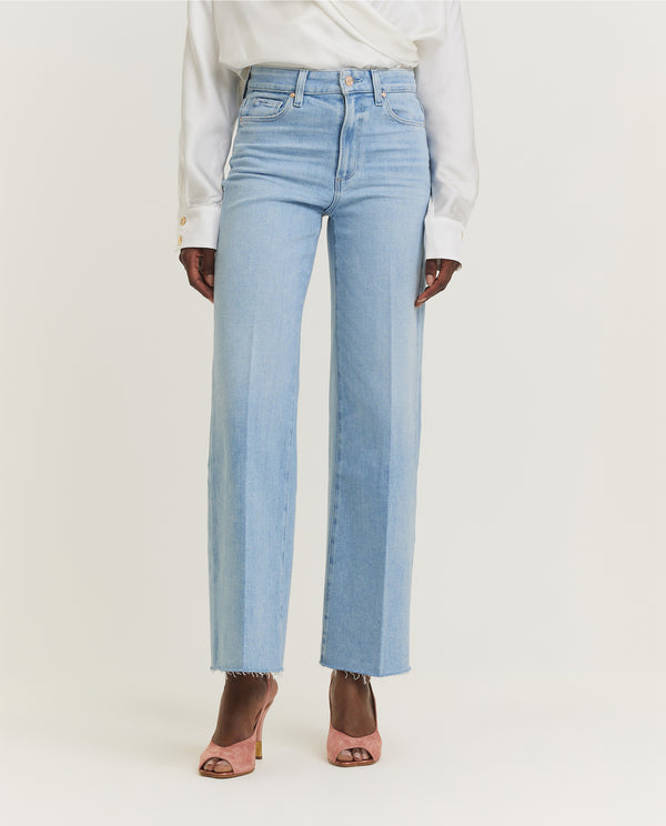 pauw Rechte Cut-off Jeans - Lichtblauw