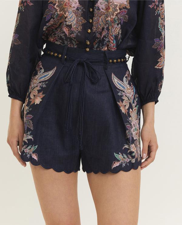 pauw Rhiannon Tuck Shorts - Donkerblauw