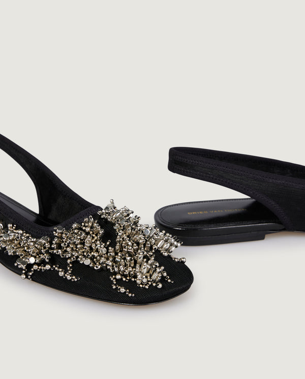 pauw Slingback Flat - Zwart