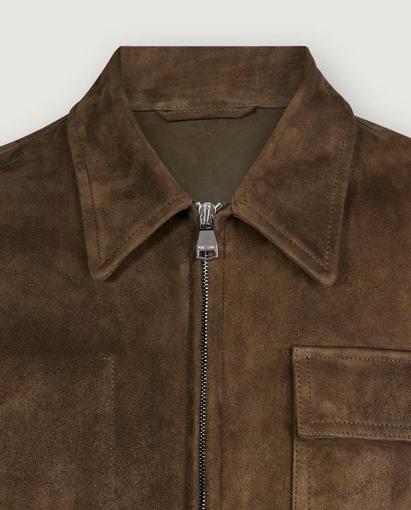 pauw Suède Zip Jacket - Bruin