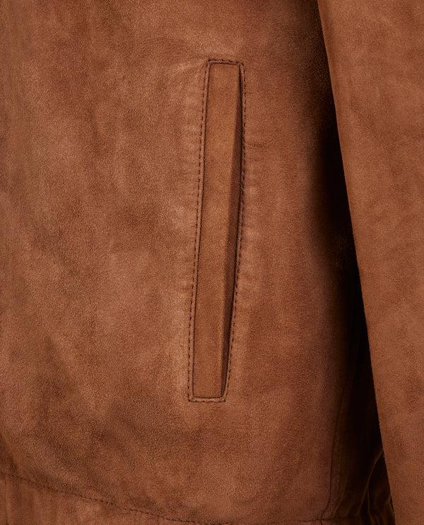 Pauw Suede Zip Jacket - Lichtbruin