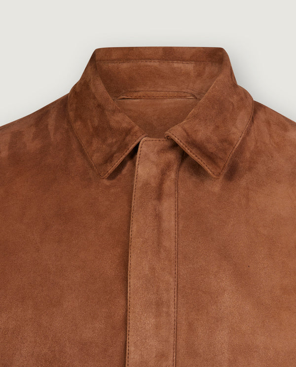 pauw Suede Zip Jacket - Lichtbruin