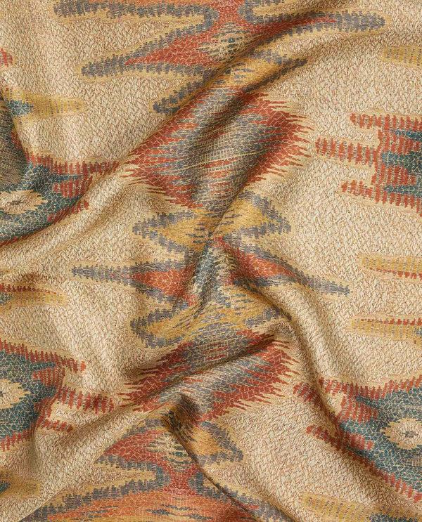 pauw Zijden shawl - Lichtbruin