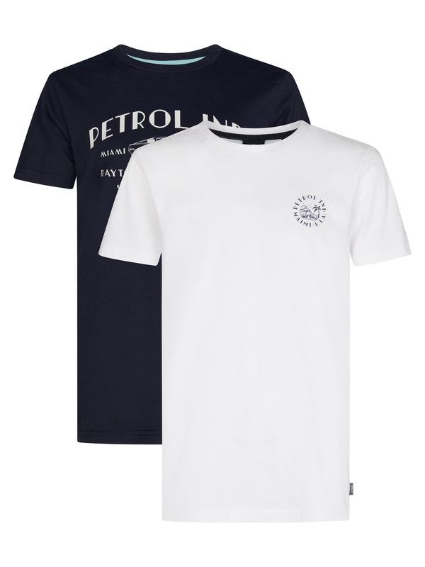 petrol industries 2-pack Basic T-shirt Ronde Hals Riviera