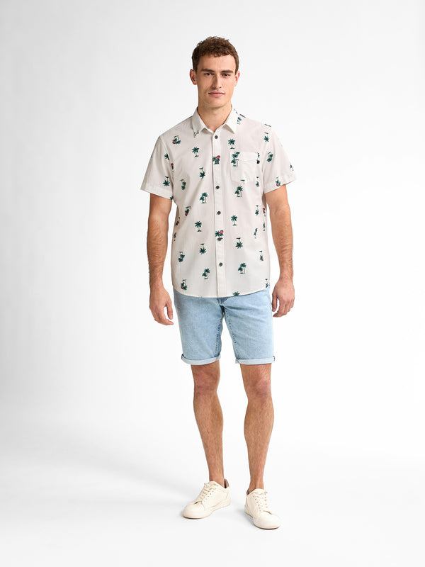 Petrol Industries All-over Print Overhemd Coralshore