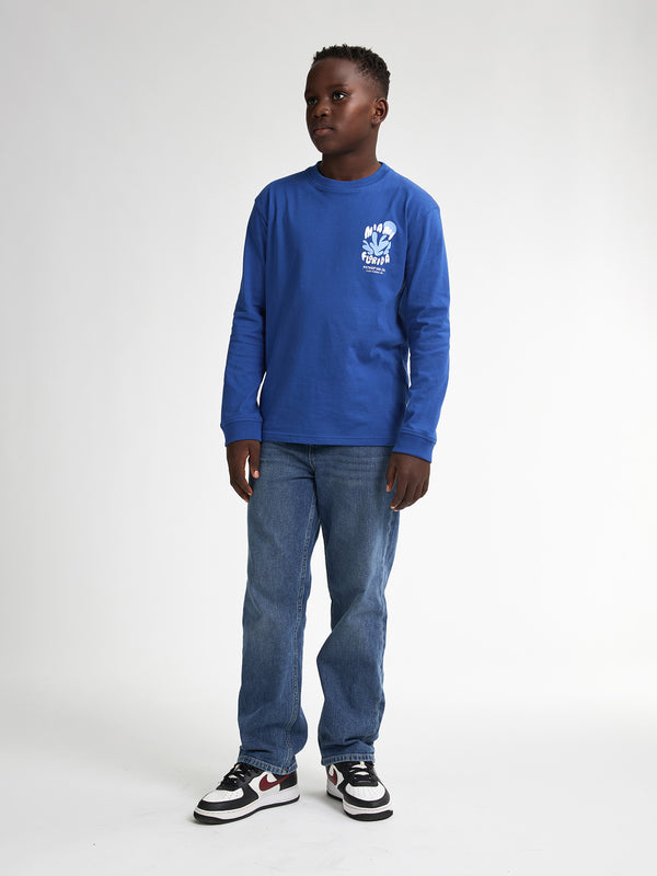 Petrol Industries Backprint T-shirt Met Lange Mouwen Tropicalia