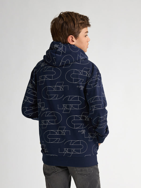 Petrol Industries All-over Print Hoodie Sandalwood