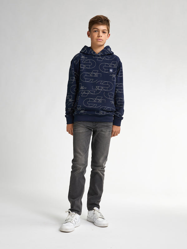 Petrol Industries All-over Print Hoodie Sandalwood