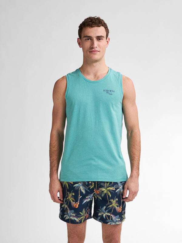 petrol industries Backprint Singlet Bluewater