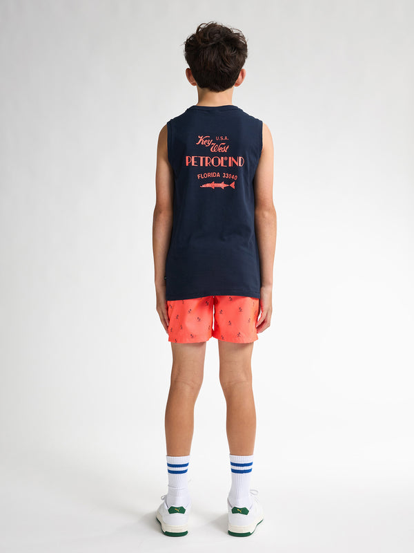 Petrol Industries Backprint Singlet Havana