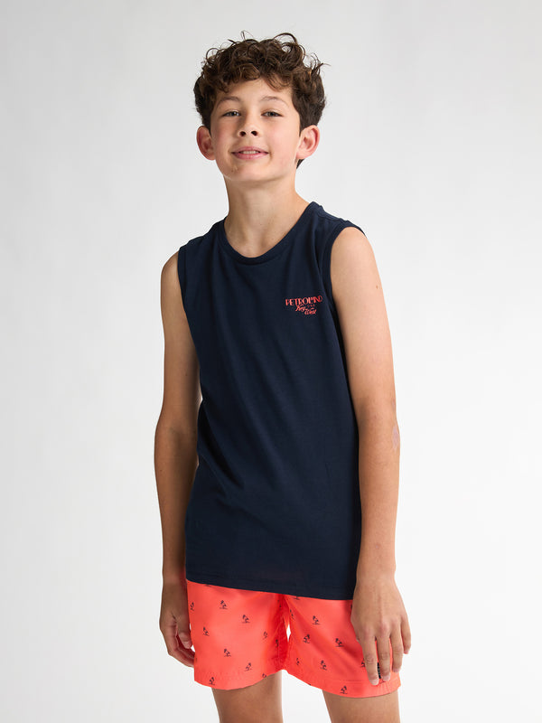 petrol industries Backprint Singlet Havana