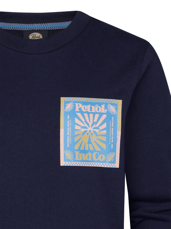 Petrol Industries Backprint Sweater Surfviewstone