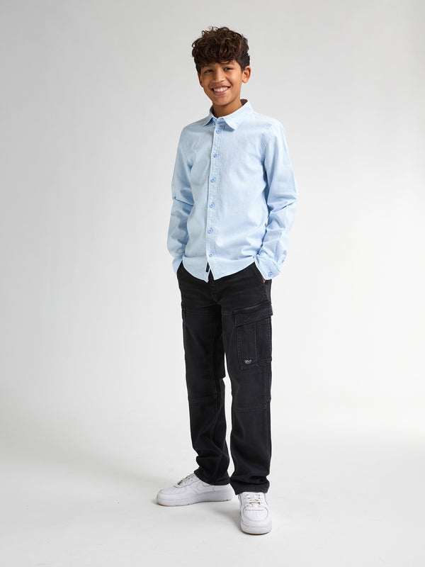 Petrol Industries Effen Overhemd Seascape