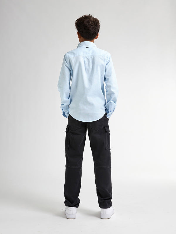 Petrol Industries Effen Overhemd Seascape