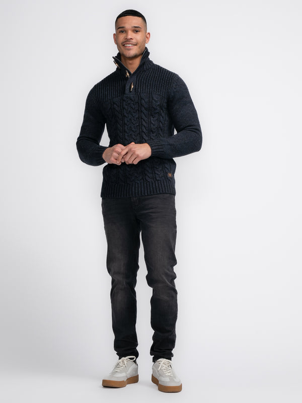 Petrol Industries Gebreide Kabel Trui Diomede