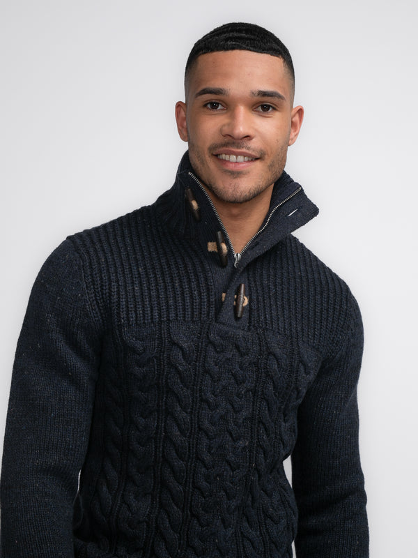 Petrol Industries Gebreide Kabel Trui Diomede