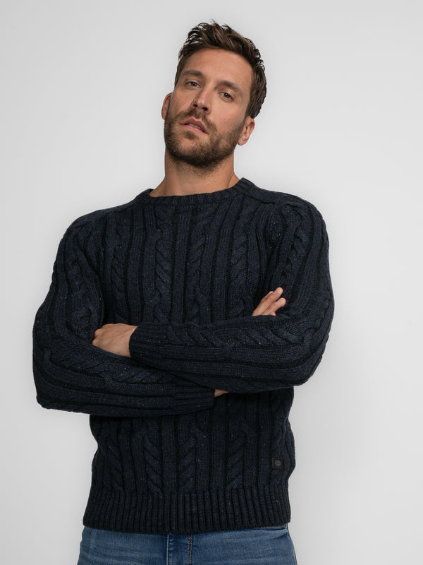 petrol industries Gebreide Kabel Trui Thorne