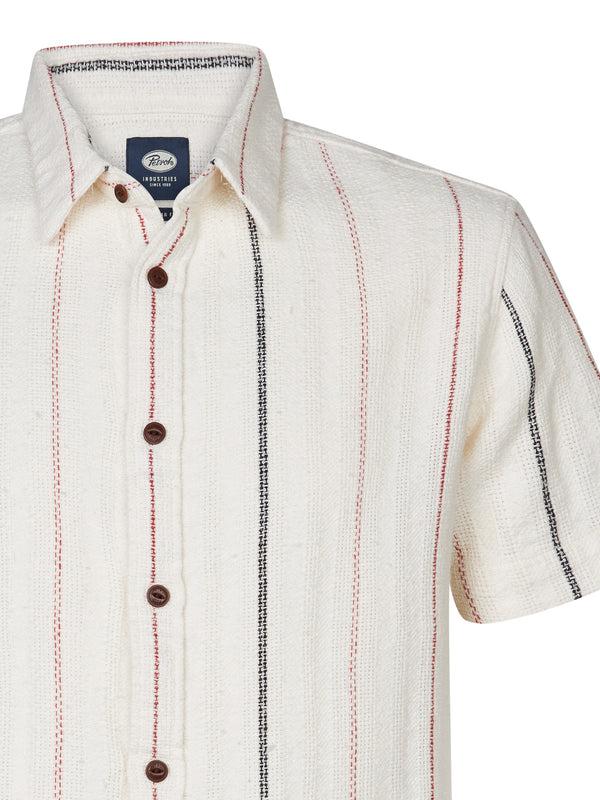 Petrol Industries Gestreept Overhemd Seaviewbreeze