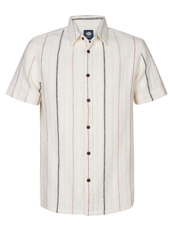 Petrol Industries Gestreept Overhemd Seaviewbreeze