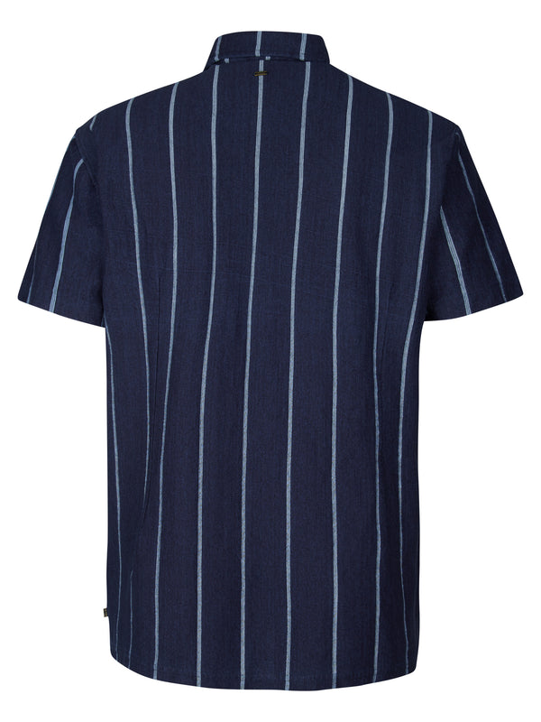 Petrol Industries Gestreept Overhemd Tealstone