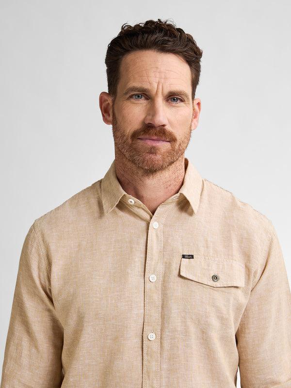 Petrol Industries Overhemd Van Linnenmix Seabright