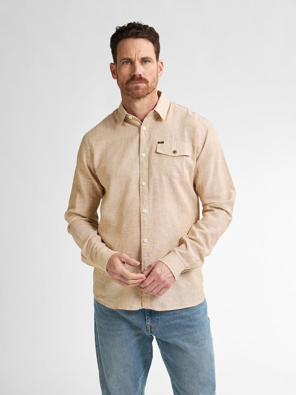petrol industries Overhemd van linnenmix Seabright