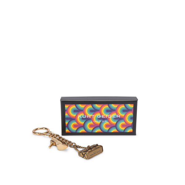 Piampiani Kurt Geiger 2CHARM KENSINGTON KEYRING-GOLD-OTHERS