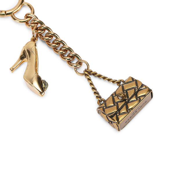 piampiani Kurt Geiger 2CHARM KENSINGTON KEYRING-GOLD-OTHERS