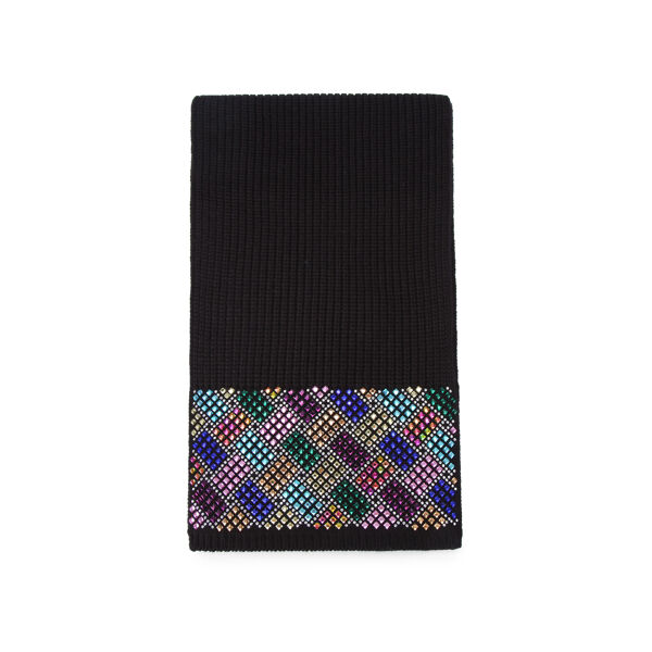 Piampiani Kurt Geiger CRYSTAL KENSINGTON SCARF-BLACK