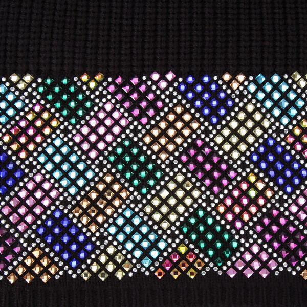 Piampiani Kurt Geiger CRYSTAL KENSINGTON SCARF-BLACK