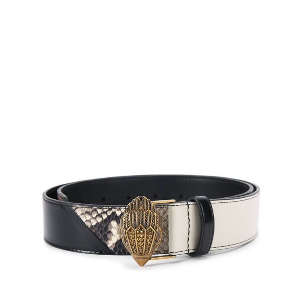 piampiani Kurt Geiger KENSINGTON 38 BELT-BEIGE COMB-LEATHER