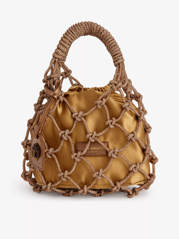 Piampiani Kurt Geiger SM MACRAME CRYSTAL BAG-BRONZE-OTHERS