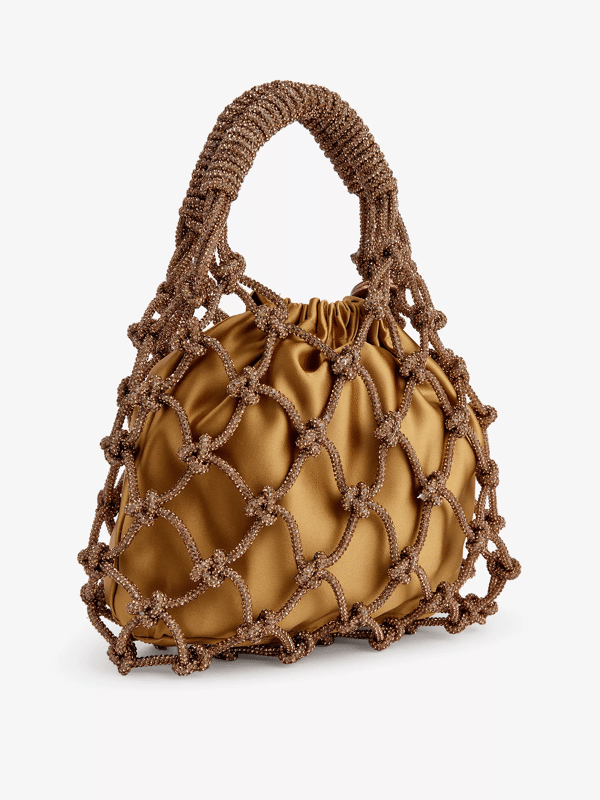 piampiani Kurt Geiger SM MACRAME CRYSTAL BAG-BRONZE-OTHERS