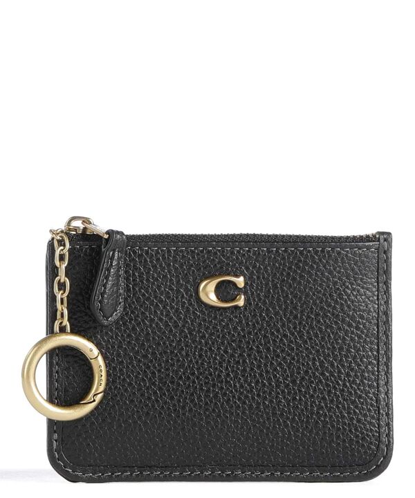 piampiani Coach polished pebble leather mini ID