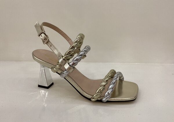 piampiani Evaluna sandaal goud/zilver