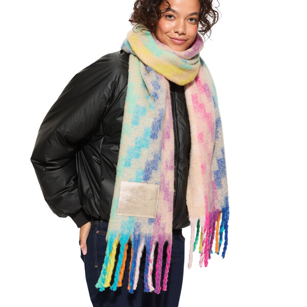 Piampiani Kurt Geiger YARNDYE SCARF-BONE/COMB