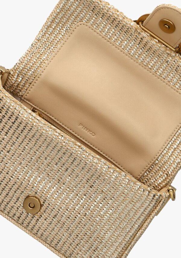 Piampiani Pinko LOVE ONE MINI SLOUCHY FL RAFIA
