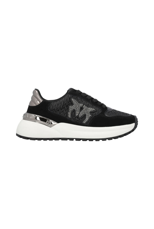 piampiani Pinko GEM 07 - SNEAKER COW SUEDE/EMBROIDERY NYLON/MIRROR