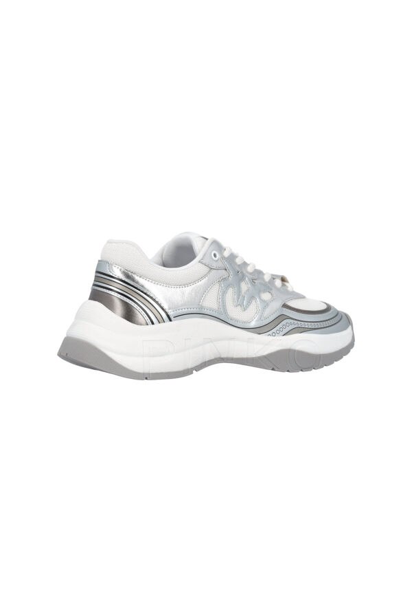 Piampiani Pinko GLAMMY 04 - SNEAKER METALLIC/MESH SILVER