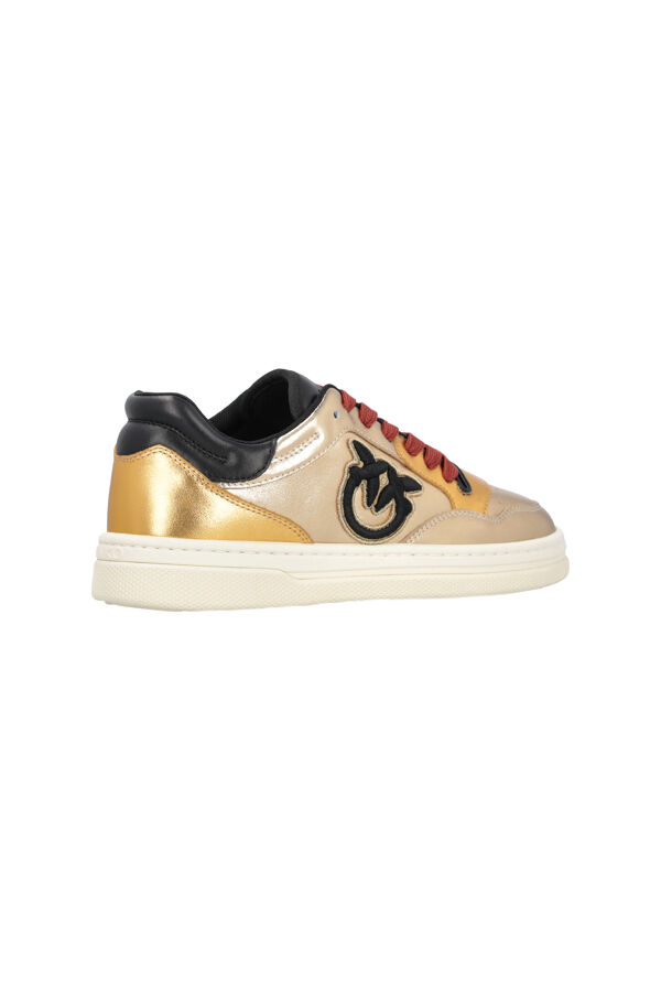 Piampiani Pinko MANDY 01 - SNEAKER LAMINATED CALF LEATHER GOLD/BLACK