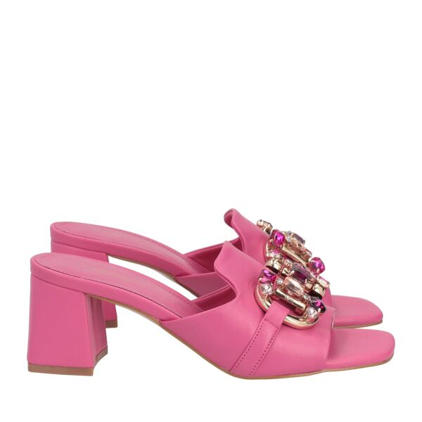 Piampiani Tosca Blu SC/IDA - SLIPPER W/HEEL+ACC. IN NAPPA LEATH