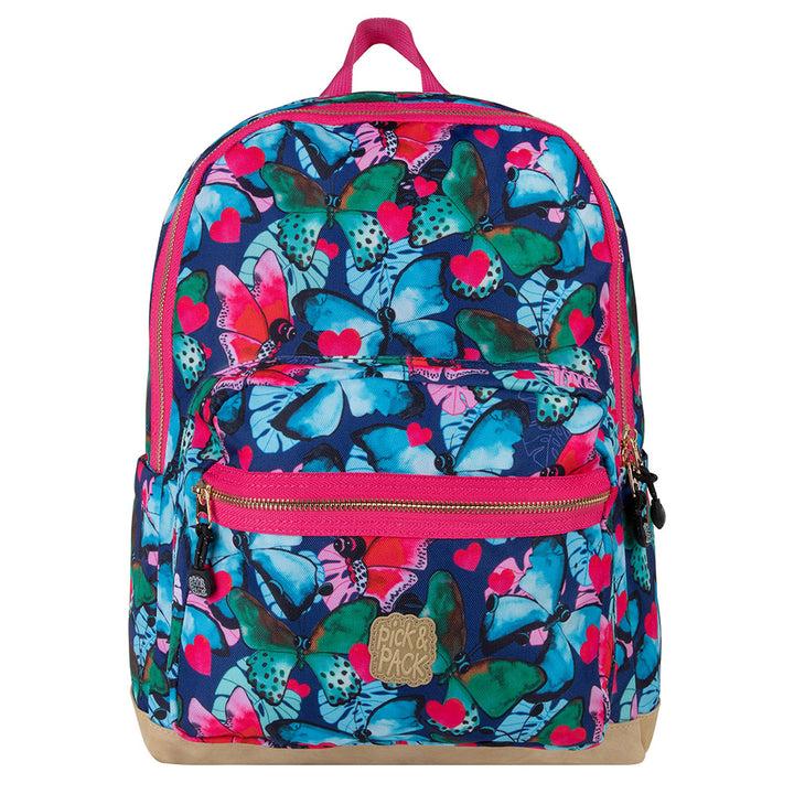 pick & pack Beautiful Butterfly Backpack L Navy