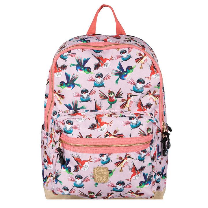 pick & pack Birds Backpack L Soft pink