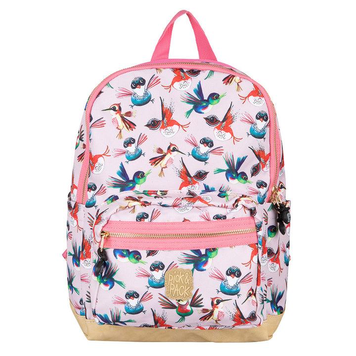 pick & pack Birds Backpack M Soft pink