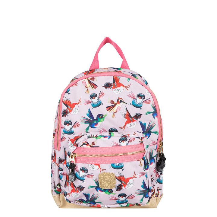 pick & pack Birds Backpack S Soft pink